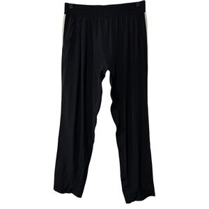 Patterson J. Kincaid Silk Black Relaxed Straight Leg Pants
